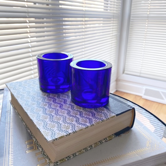 Marimekko Blue Cobalt Iittala Kivi Candle Holder